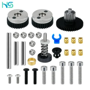 Haldis 3D Printer Accessories High Quality Hardened Steel HGX-LITE-Extruder Gear Kit, Compatible with Ender-3/Ender-3