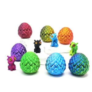 3D Printed Toys Mini Dragon Egg Set Creative Simulations Model Easter Home Decor Kids Gift Cute 3D Printing Design