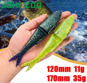 1pc Swimming Bait Fishing Lure 120mm 170mm Soft Baits Fishing Wobbler Bass Bait Artificial Fishing soft Lure Tacke