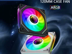 UPSIREN UF-1 PRISM 4 PRO Computer Chassis Fan 12cm ARGB 4 Pin PWM Quiet Cooling Fan 12V Large Air Volume 45.2CFM/600-1500RPM