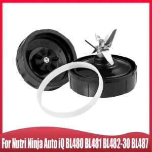 For Nutri Ninja Auto iQ BL480 BL481 BL482-30 BL487 Blender Juicer 7 Fin Extractor Bottom Blade,With Silicone Rubber Seal Sealing