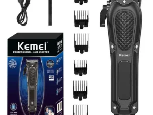 KEMEI ADJUSTABLE HAIR CLIPPER FOR MEN PROFESSIONAL HAIR TRIMMER ELECTRIC CORDLESS BEARD HAIR CUTTING MACHINE USB RECHARGEABLE