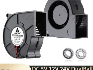 Gdstime 7530 Radial Fan DC 5V 12V Blower Fan 24V 7cm Dual Ball Centrifugal Radial Fan USB Flow Cooler Air Cooler Fan Mini PC Fan