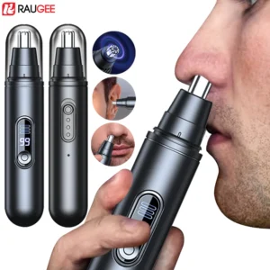 Electric Nose Hair Trimmer USB Rechargeable Nose and Ear Hair Clipper Portable Nose Hair Remover Facial Hair Removal Device