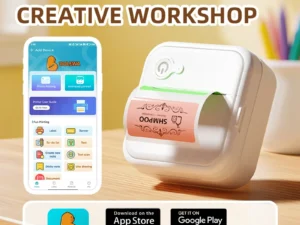 DOLEWA D8 Portable Mini Printers Wireless Bluetooth Inkless Sticker Maker Printer Tag Price Machine for Office School Kitchen