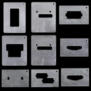 Make Electric Guitar Internal Template Pickup Line Bin Box Piano Bridge Open Hole Slotted Acrylic Template
