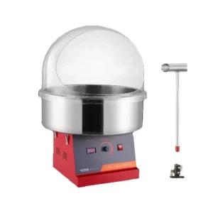 SucceBuy Electric Cotton Candy Machine Candy Floss Maker Commercial Cotton Candy Machine Stainless Steel Bowl and Sugar Scoop