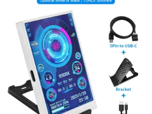 3.5 Inch IPS TYPE-C Secondary Screen DIY Computer Monitor USB-TYPEC Secondary Screen for Windows Built-in Software