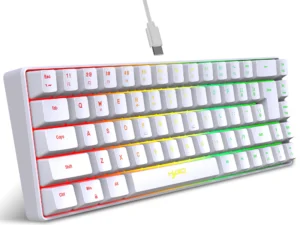 68 Keys Gaming Keyboard USB Wired Portable 20 RGB Backlight Spanish Korean Russian Keyboard for Windows Laptops Computer