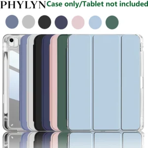 Crystal Clear Case For iPad 5 6 7 8 9 10 11 Air 11 13 inch /Mini 6th 7th gen /Pro 11 12.9 (3rd/4th/5th/6th gen) with pen holder