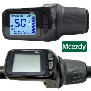 UART2 E-bike LCD S886 Electric Bicycle Cycle Wired Speedometer Bicycle Digital Stopwatch Ebike Cycling Odomete
