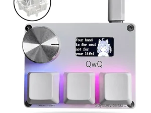 Gateron KS-20 White Switches SayoDevice OSU O3C Rapid Trigger Magnetic Switches Keyboard With Knob Screen Copy Paste Shotcut