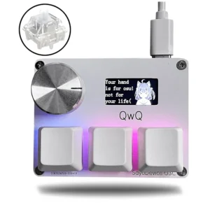 Gateron KS-20 White Switches SayoDevice OSU O3C Rapid Trigger Magnetic Switches Keyboard With Knob Screen Copy Paste Shotcut