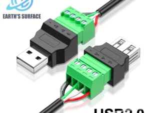 USB2.0 Connector Avoid Welding Plugs Type A Adapter Connector Jack USB Type A 4-Pin Male/Female Plug 4 Pin Screw Terminal Plug