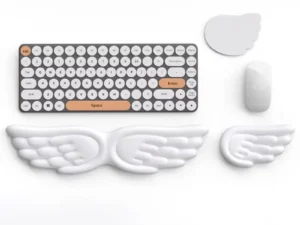 Angel Wings Shaped Keyboard Mouse Wrist Rest Memory Foam Anti-slip Ergonomic Wrist Guard Mouse Keyboard Pad For Office Laptop PC