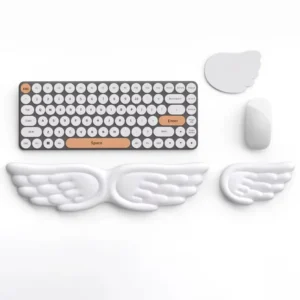 Angel Wings Shaped Keyboard Mouse Wrist Rest Memory Foam Anti-slip Ergonomic Wrist Guard Mouse Keyboard Pad For Office Laptop PC