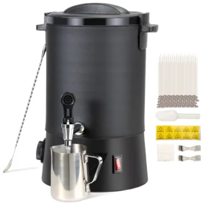 SucceBuy 6.5L 10L Wax Melter for Candle Making Large Electric Wax Melting Pot Easy Pour Spout 9-Level Temperature Control