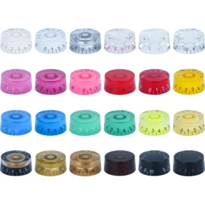 4pcs Guitar Volume Knobs Top Hat Knobs Speed Volume Tone Pedal Control Knobs for Electric Guitar Bass 29 Colors