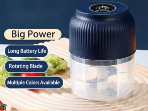 250ml Mini Wireless USB Rechargeable Electric Vegetable Chopper Garlic Crusher Food Chopper for Kitchen Gadgets for Garlic