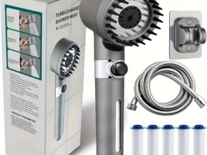 2026 New Ion Drop Shower Head with Handheld Filter Shower, Turbocharger with Multiple Spray Modes, Built-in Filter On/Off Switch