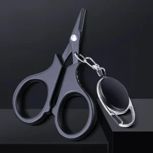 1Set Black Titanium Coating Stainless Steel Fishing Scissor Plier Cut PE Braid Line Cutter Plies Outdoor Fishing Supplies Tools
