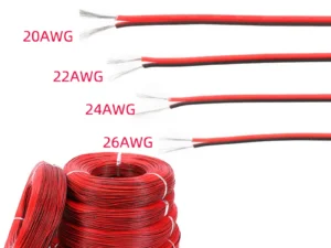 2 Pin Electrical Wire Tinned Copper 18/20/22/24/26 AWG insulated PVC Extension LED Strip Cable Red Black Wire