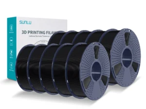 SUNLU PLA 3D Filament 1.75mm 10 Rolls 1KG Neatly Wound with Reuseable Spool 3D Printer PLA Filaments for Most FDM 3D Printers