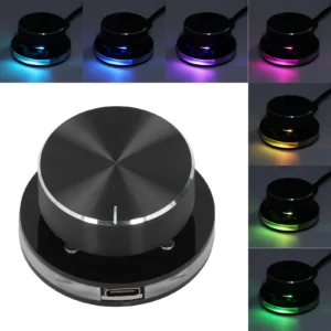 USB Volume Control Knob Versatile Professional External Media Adjustment Controller 360 Degree Rotating Plug and Play for PC