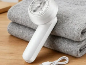 1pcs USB Rechargeable Fabric Shaver, Electric Lint Remover, Sweater Cordless Clothes Defuzzer, Portable Trimmer for Clothes, Furniture, Bed, Couch (White)
