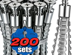 6/8mm Expansion Pipe for Hollow Walls Metal Expansion Screws Kit Self Tapping Screws Pipe Drilling Plug Fastener Bolt Anchors