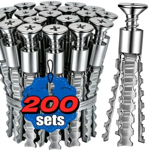6/8mm Expansion Pipe for Hollow Walls Metal Expansion Screws Kit Self Tapping Screws Pipe Drilling Plug Fastener Bolt Anchors