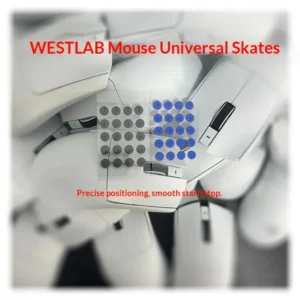 WestLab PTFE UPE+Soundproofing Foam Small Round Dots Mouse Skates Control Speed Mice Feet Glides For Cloth Hard Glass Mouse Pads