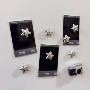 Fridge magnet with silver stars magnetic nail photo wall mounting magnetic sticker
