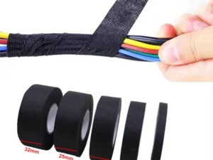 1-4pcs 15/25M High Temp Wire Harness Wrapping Tape Self-Adhesive Automotive Wiring Harness Fabric Tape for Car Noise Damping