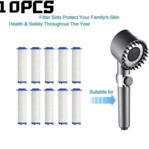 10Pcs Replacement Shower Filter for Held Showerhead - High Output Shower Water Filter to Remove Chlorine Fluoride and Hard Water