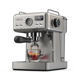 HiBREW 20Bar Semi Automatic Espresso Coffee Machine Temperature Adjustable 58mm Portafilter Cold/Hot Coffee Maker Metal CaseH10A