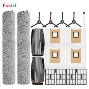Accessories For(Eufy Omni E25 / E28) Vacuum Cleaner Main Roller Side Brush Roller Mop Cloth Dust Bag Filter Cleaning Brush