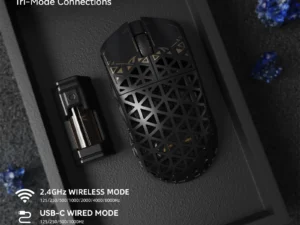 ATTACK SHARK R5 Ultra 8K Carbon Fiber Wireless Gaming Mouse with 42000 DPI-PAW3950 MAX Sensor -39g Ultra-Lightweight for Win/Mac
