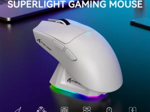 ATTACK SHARK X11 Lightweight Wireless Gaming Mouse with RGB Backlight Charging, Up to 22K DPI, PAW3311 Optical Sensor, HUYU Swit