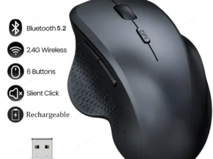 Dual-Mode Bluetooth 5.2 Mouse 2.4G Wireless Mouse 6 Keys Rechargeable Gaming Mouse 1600DPI Optical Mouse For PC Laptop Tablet