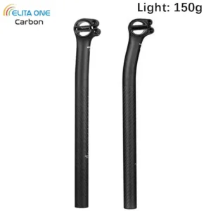 ELITA ONE Carbon Seat Post Setback 5/20mm 25.4/27.2/30.9/31.6 MTB/Road Bike Seatpost Ultralight 150g Carbon Fiber Half Shell