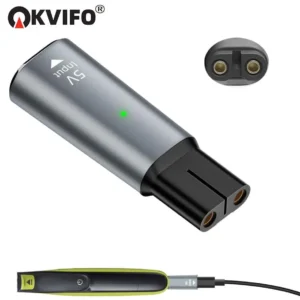 KVIFO 5V Type-C Shaver Adapter Charger Converter for Philips OneBlade QP2724 QP2834 QP1424 QP1924 QP4631 Beard Trimmer