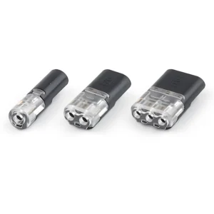50Pack 1/2/3-Pin Pluggable Wire Connectors Nylon Insulated Copper Quick Connect Terminal Blocks Suitable for Low-Voltage Cables