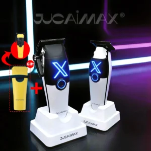 JUCAI X01 Professional Hair Clipper for Men Brushless Motor with Base Charger PHANTECHO2.0 DLCBlade Professional Barber Machines
