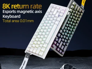 X68HE ATTACK SHARK Magnetic Gaming Keyboard Mechanical Wired for Pro Gaming 0.01mm Rapid Trigg 8000Hz SOCD/Rs 0.125ms 128K Rate