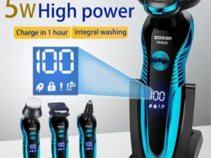 ZOZEN Electric Razor Electric Shaver Washable Rechargeable Body Hair Clipper Shaving Machine for Men Beard Trimmer Wet Dry Use