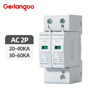 AC 2P SPD 20KA-40KA 30KA-60KA 275V 385V House Surge Protector Protection Protective Low-voltage Arrester Device