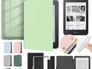 For Kobo Clara BW Case Colour 2E + Screen Protector Auto Sleep Leather Magnetic Cover Transparent Acrylic Case 6'' Ebook Funda