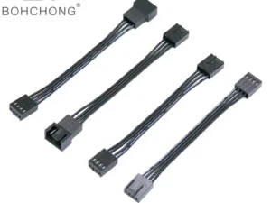 2pcs 4Pin CPU Fan Male to Female Extension Adapter Cable 4Pin Male to Male Customized 4Pin PWM Cooling Fan Cables 10/30/50/100cm