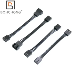 2pcs 4Pin CPU Fan Male to Female Extension Adapter Cable 4Pin Male to Male Customized 4Pin PWM Cooling Fan Cables 10/30/50/100cm